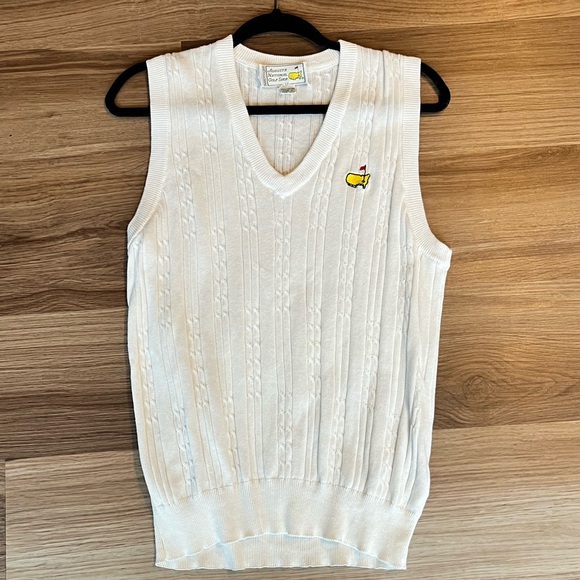 Vintage Master’s White V-Neck Vest Women’s M - Picture 2 of 2